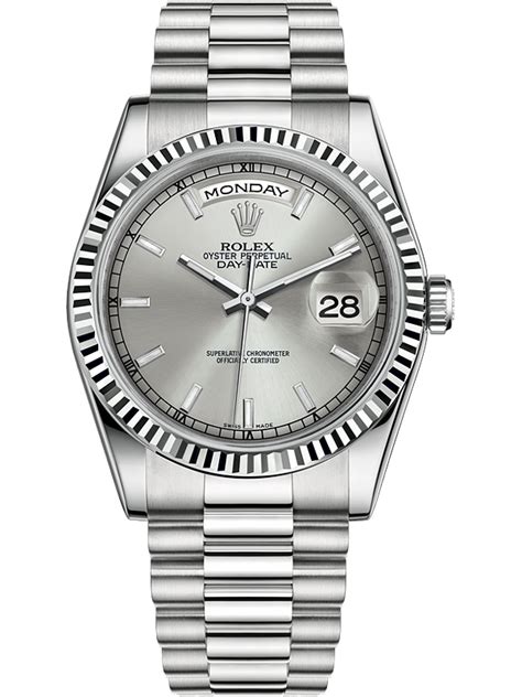 rolex day-date 36 white gold president